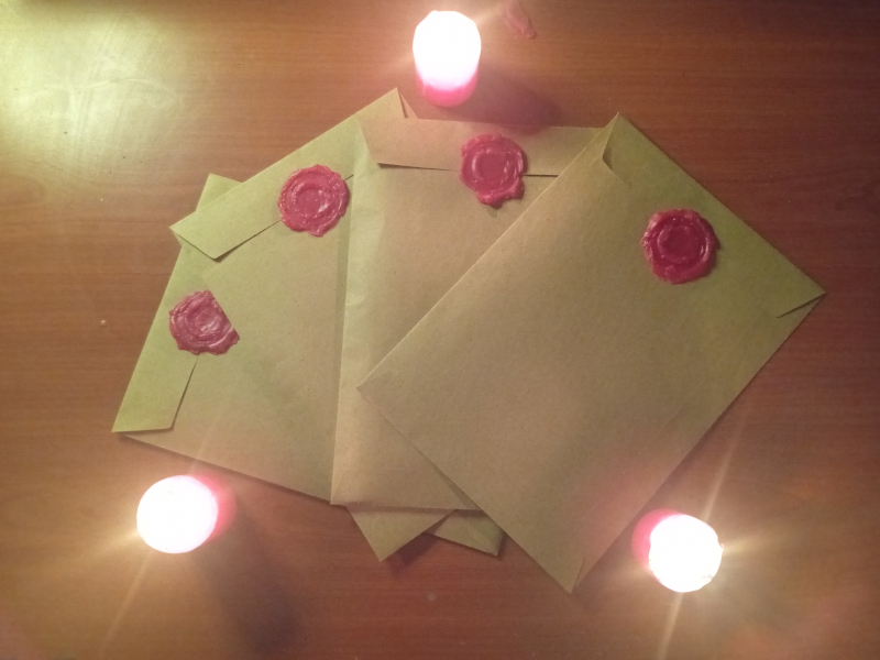 Wax Sealing the Folders